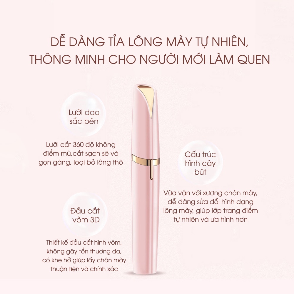 Bút Tỉa Lông Mày Điện Cao Cấp - Máy Tỉa lông Thẩm Mỹ Cho Phái Đẹp (LOẠI 1 FULL BOX)