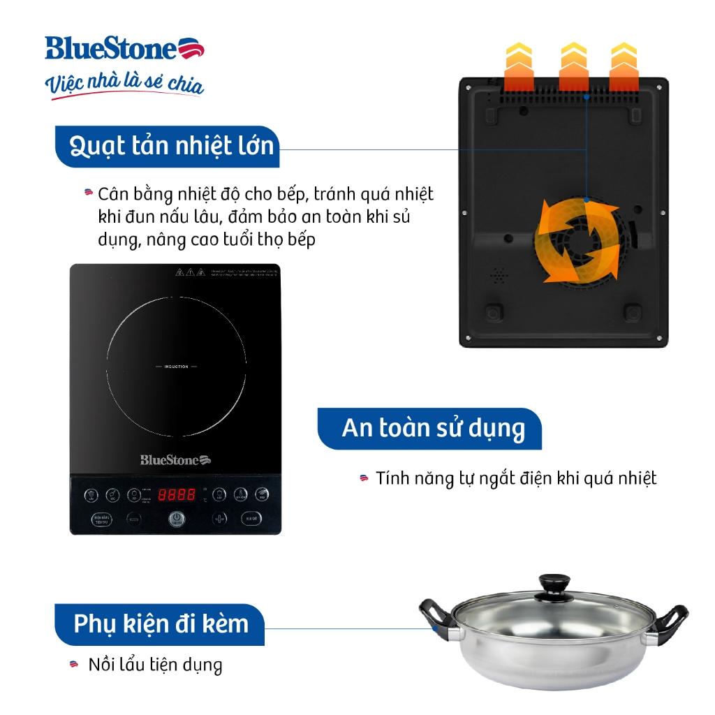 Bếp Từ Đơn BlueStone ICB-6609, Công Suất 2000w Tặng Kèm Nồi, Hàng Chính Hãng