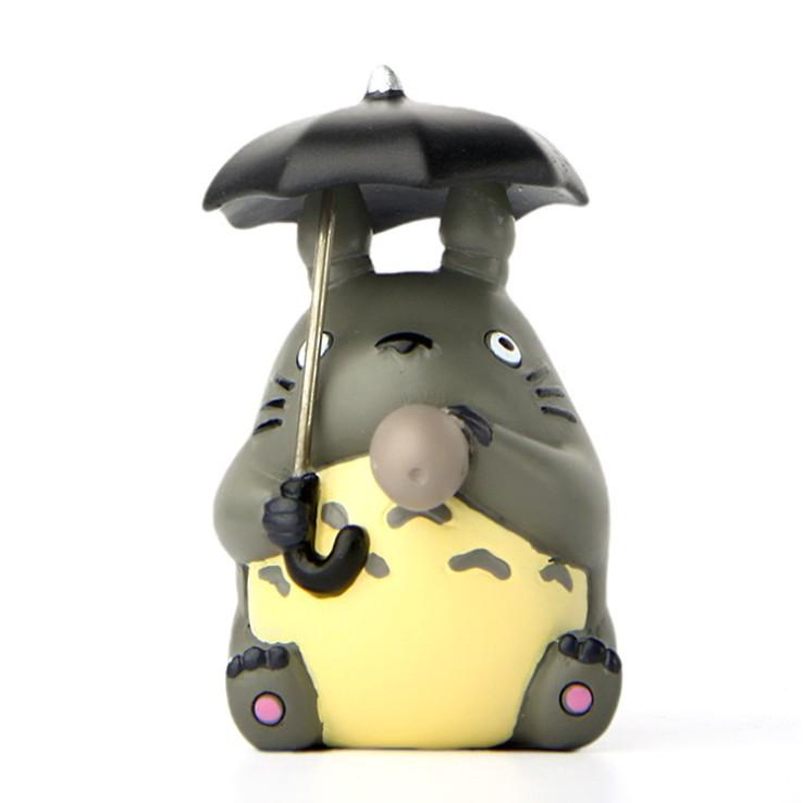 KHO-HN * Mô hình Totoro che ô thổi sáo đất Ocarina thích hợp trang trí tiểu cảnh, bàn làm việc, DIY