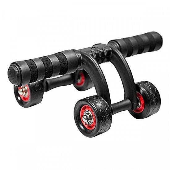 Con Lăn Tập Bụng 4 Bánh + Thảm Lót, dụng cụ tập thể dục, thể hình, dụng cụ tập cơ bụng, cơ tay