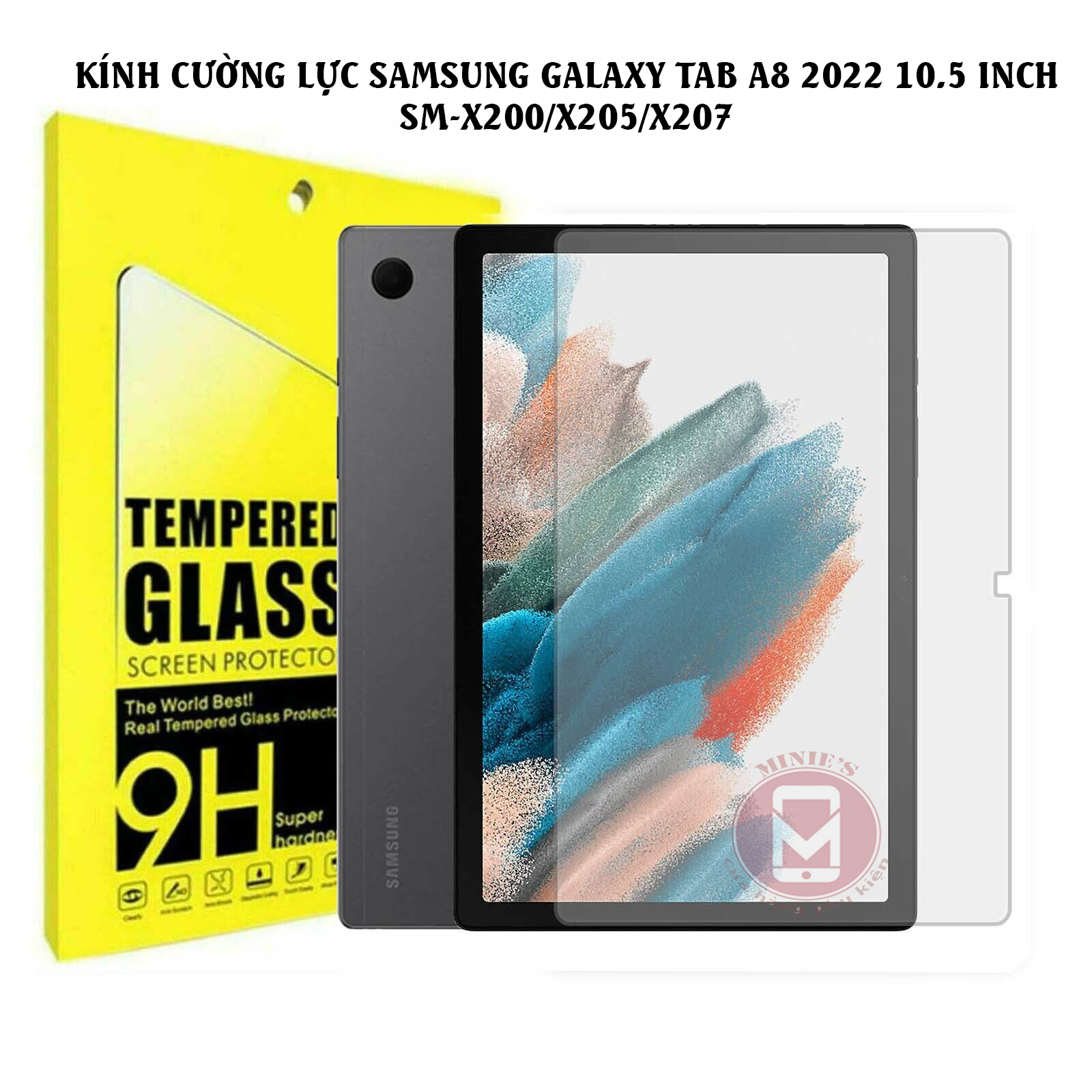 Kính cường lực Glass 9H cho Samsung Galaxy Tab A8 2022 10.5 inch(SM-X200/X205/X207)