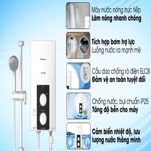 Máy nước nóng Panasonic 3500W có bơm trợ lực DH-3RP2VK  - Hàng chính hãng