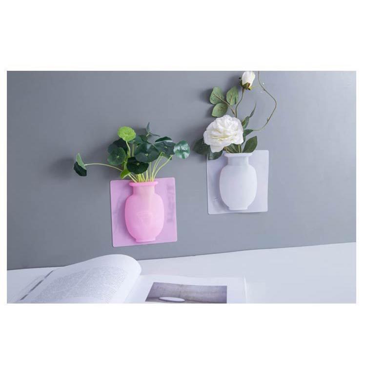Bình Hoa Silicon Dán Tường,Dán Kính Decor Trang Trí