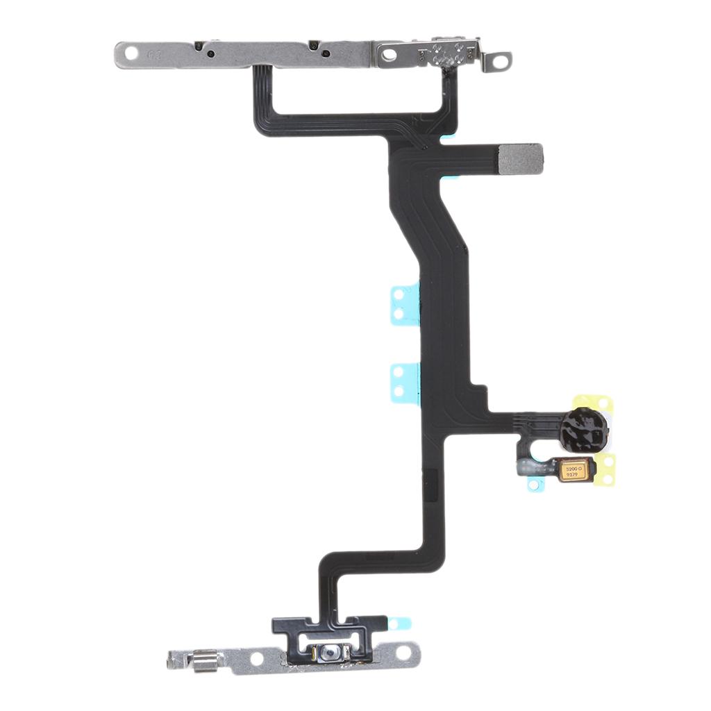 Power Flex Cable With Metal Bracket for iPhone 6S 4.7'' Mute Switch On Off Volume Button flex Cable
