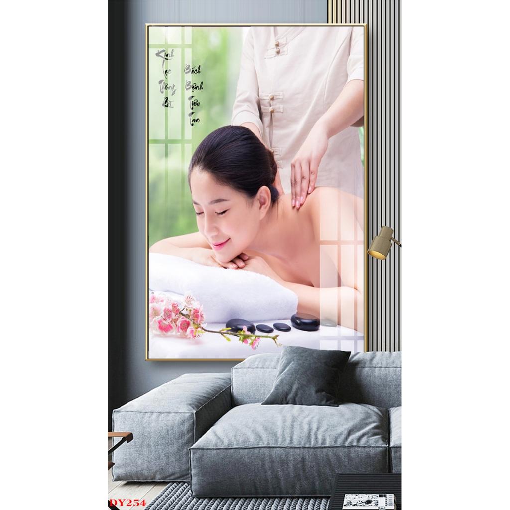 Tranh Tráng Gương Chủ Đề Thảo Dược Đông Y - Spa Dưỡng Sinh ĐY04 - Size M 50x70CM