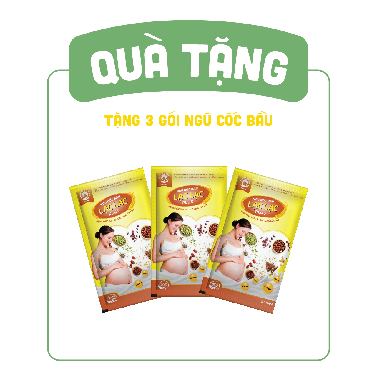 [Quà tặng không bán] 03 gói Ngũ cốc bầu Lạc Lạc của Dr.Maya