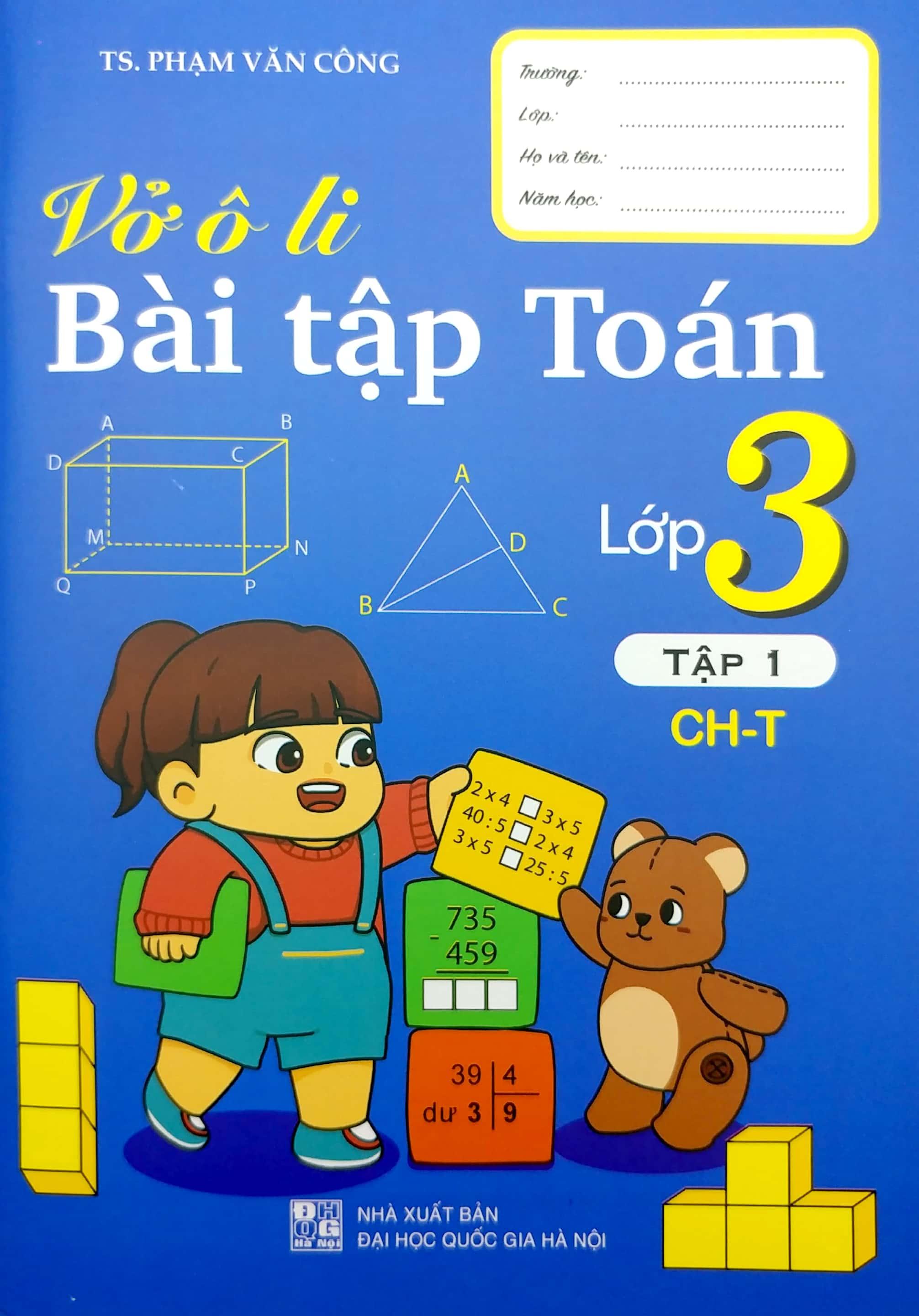 Vở Ô Li Bài Tập Toán Lớp 3 - Tập 1