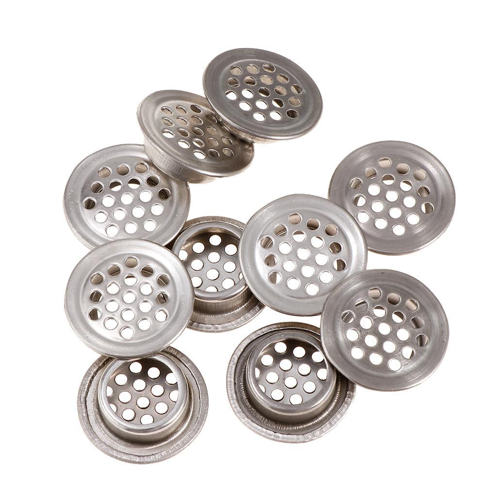 3X Stainless Steel Air Vent Louver Round Hole Air Vent Cover Louver 19mm