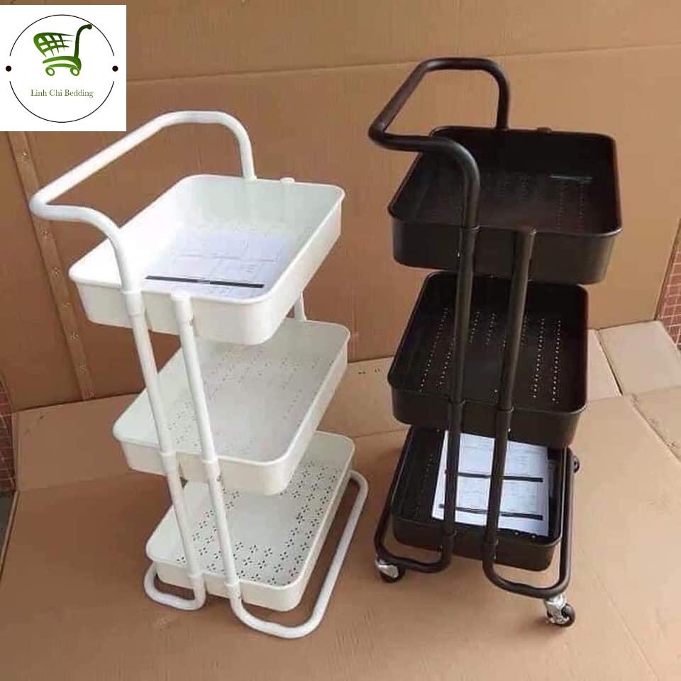 Xe Đẩy Spa 3 Tầng Đa Năng khung sắt khay nhựa