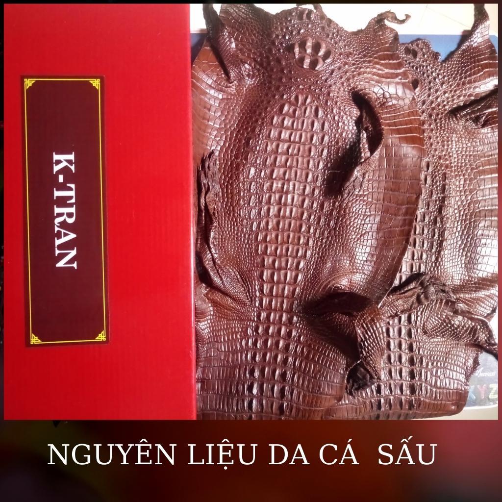 Giày lười nam da cá sấu mã K03, giày tây nam công sở chất liệu da cá sấu màu nâu mận châu phi,hàng việt nam cao cấp