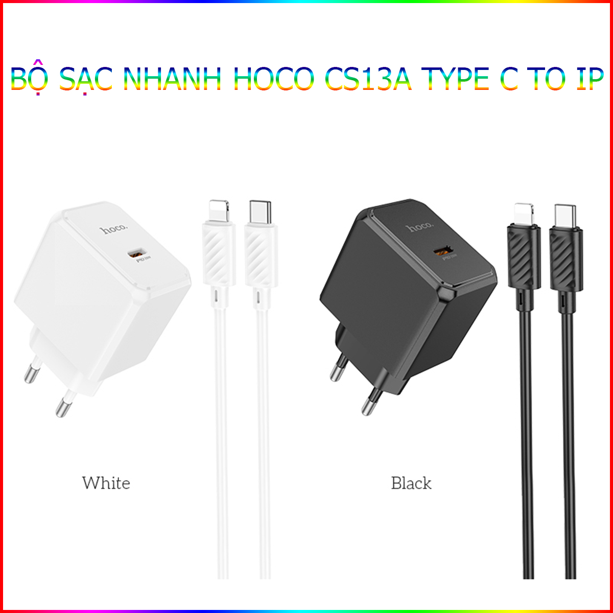 Bộ Sạc Nhanh Dành Cho Hoco PD20W CS13A Ocean Type-C To LN Chân Cắm EU Hàng Chính Hãng