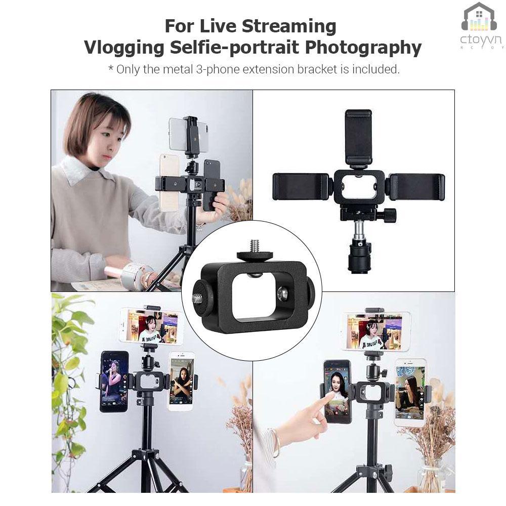 Giá đỡ kim loại mở rộng 3 chân với ốc vít 1/4 inch hỗ trợ live stream