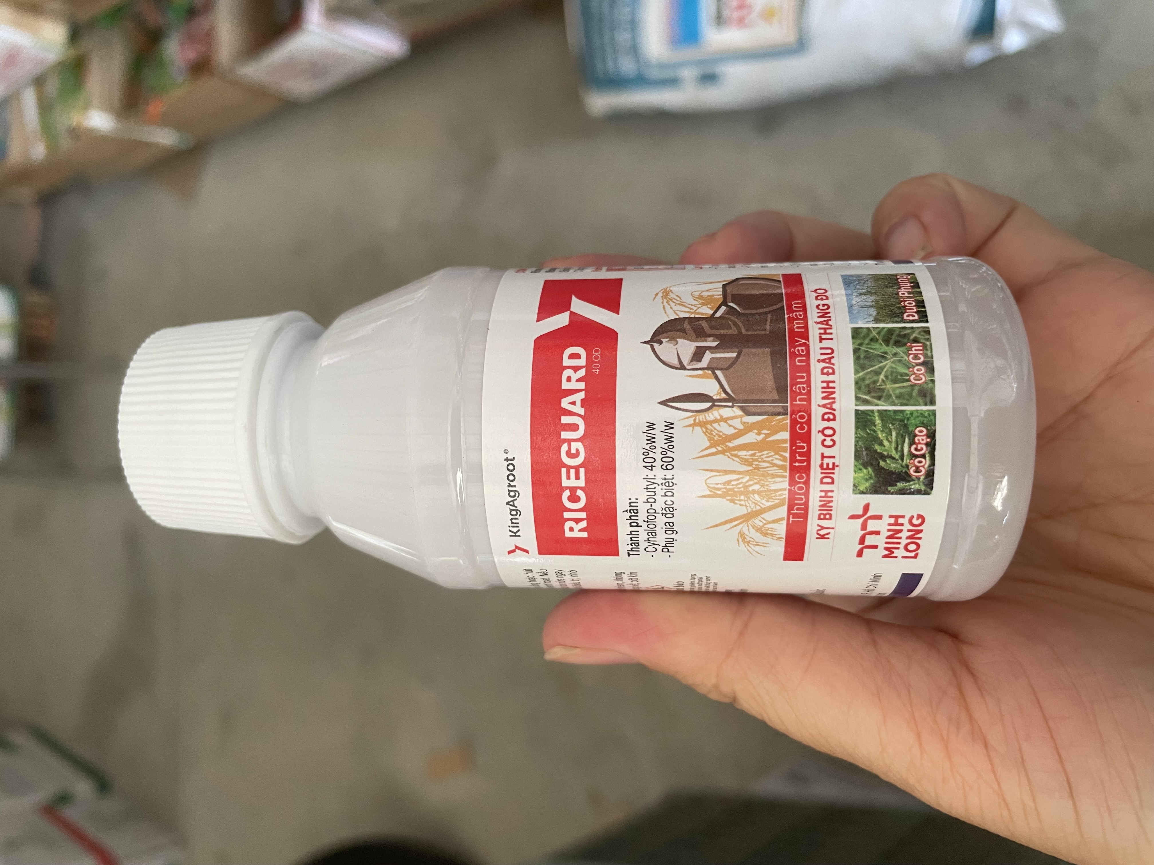 Thuốc trừ cỏ hậu nảy mầm RICEGUARD 40 OD Đặc trị cỏ đuôi phụng - cỏ lồng vực