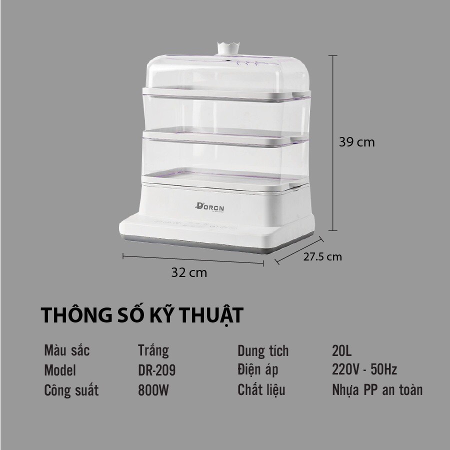 Nồi Hấp Điện Gia Đình Ba Tầng Đa Chức Năng Dung Tích 20L