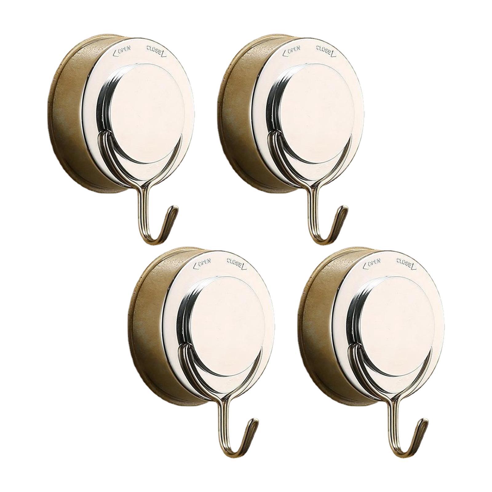 4 Pieces Suction Cup Hooks Strong Vacuum Cup Hanger for Living Wall Bathroom