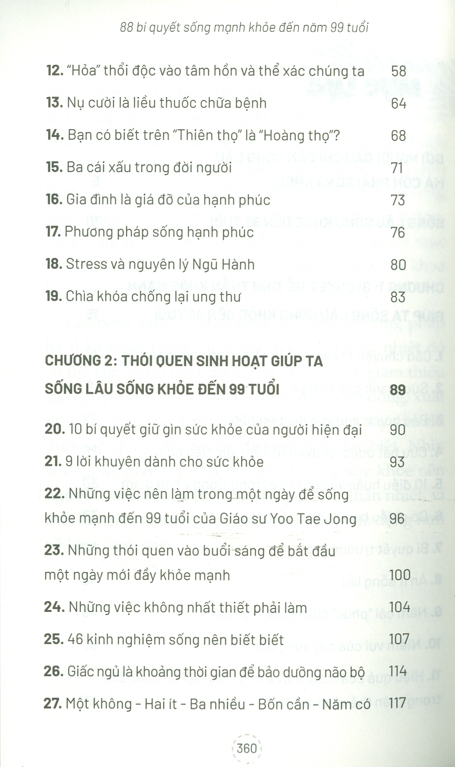 88 Bí Quyết Sống Mạnh Khỏe Đến Năm 99 Tuổi