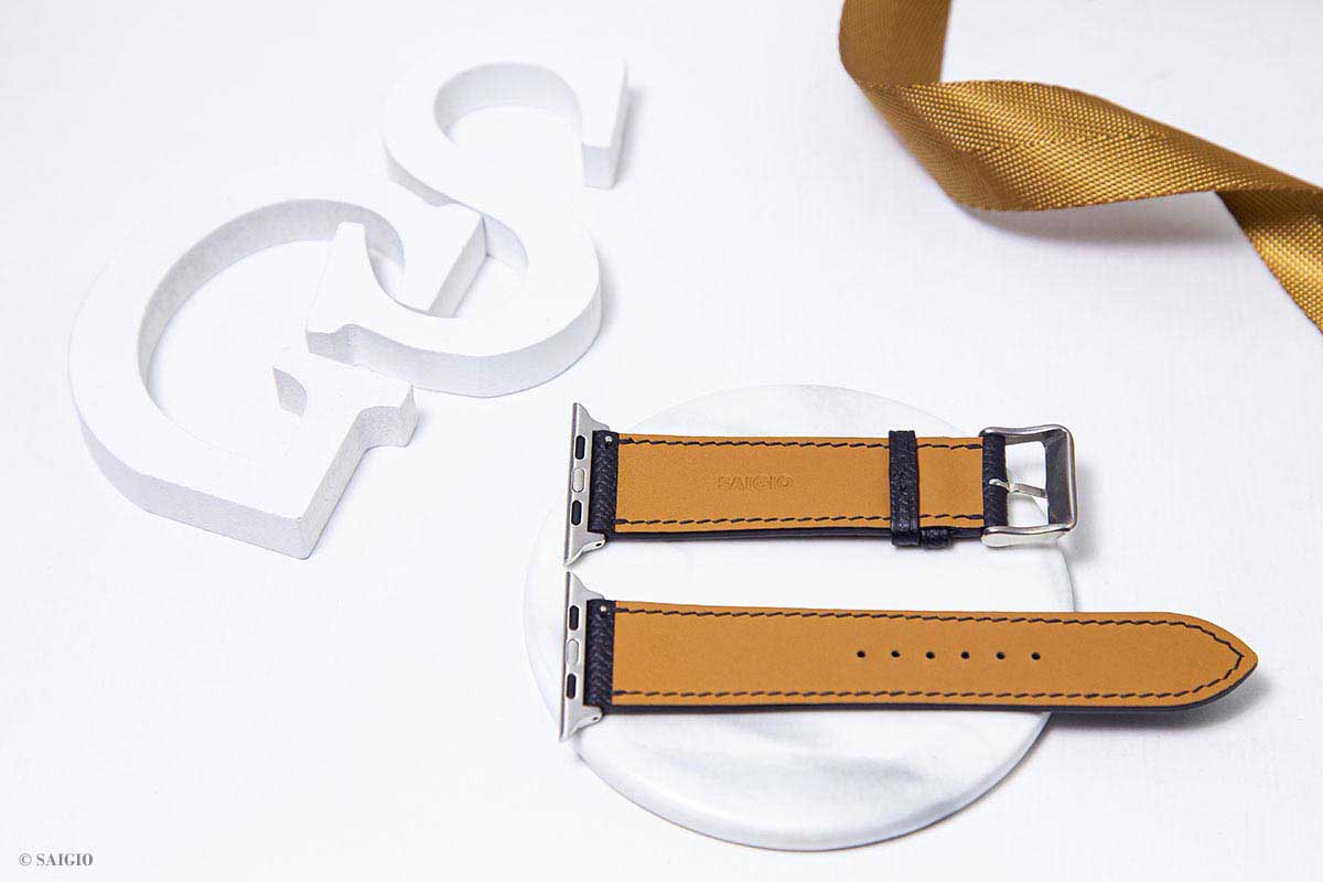 Dây Đồng Hồ Apple Watch 49mm 45mm 44mm 42mm, Chất Liệu Da Bê EPSOM Thảo Mộc Cao Cấp, Nhập Khẩu Từ Châu Âu, Dây Đeo Phong Cách Hiện Đại và Sang Trọng, Tương Thích Các Phiên Bản Series Ultra2/Ultra/SE2/SE/10/9/8/7/6/5/4/3/2/1