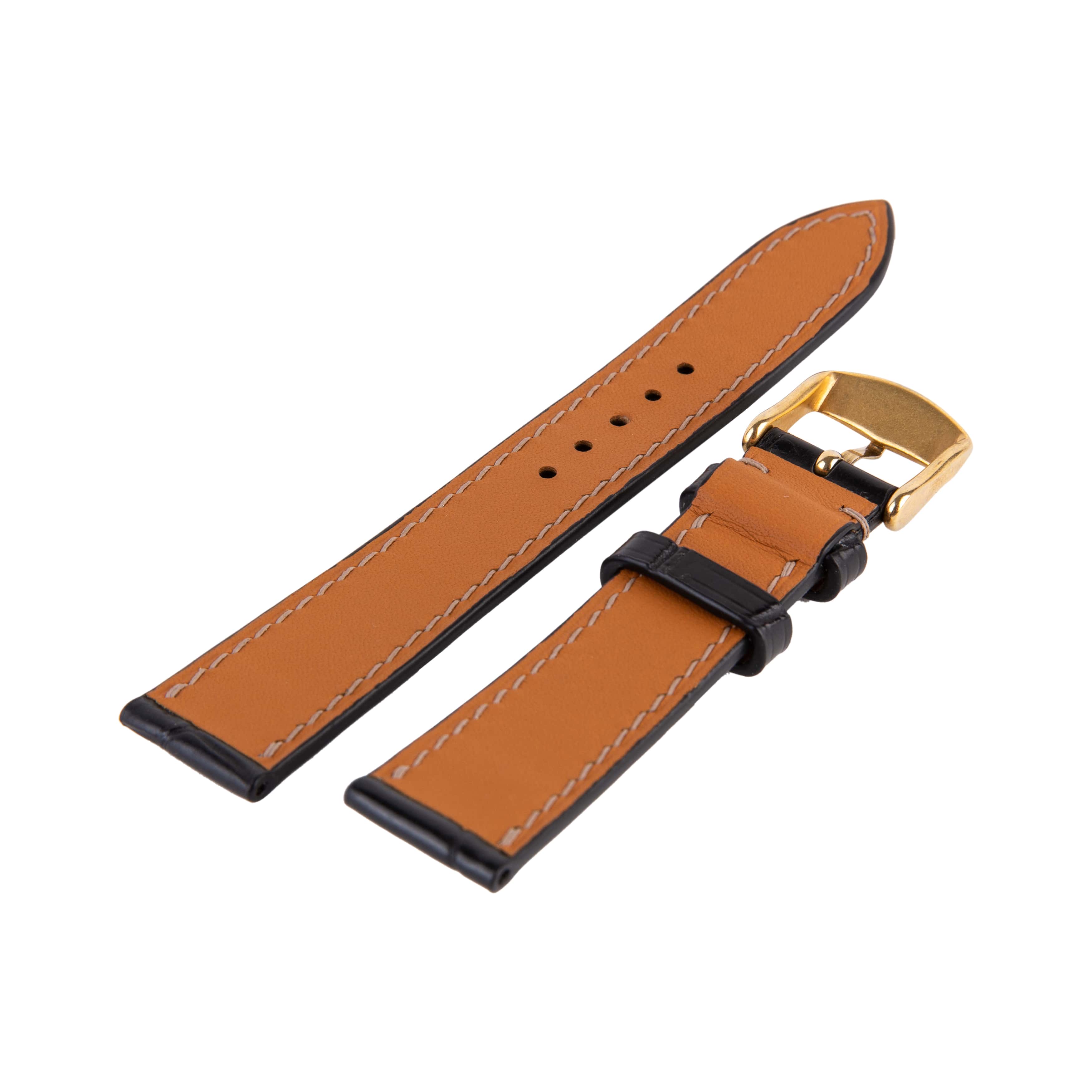 Dây đồng hồ da màu đen