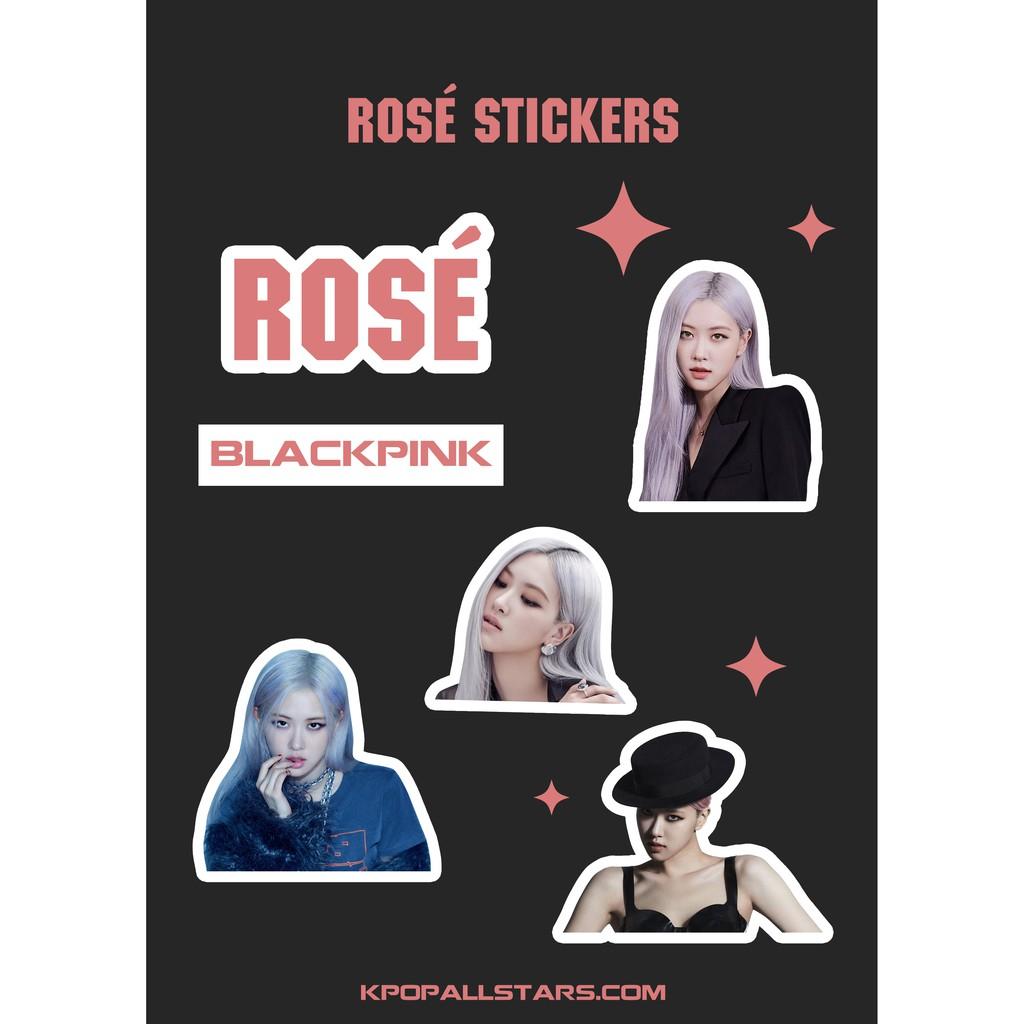 Set 4 Sticker Blackpick Và huy hiệu cài áo BlackPink BP9