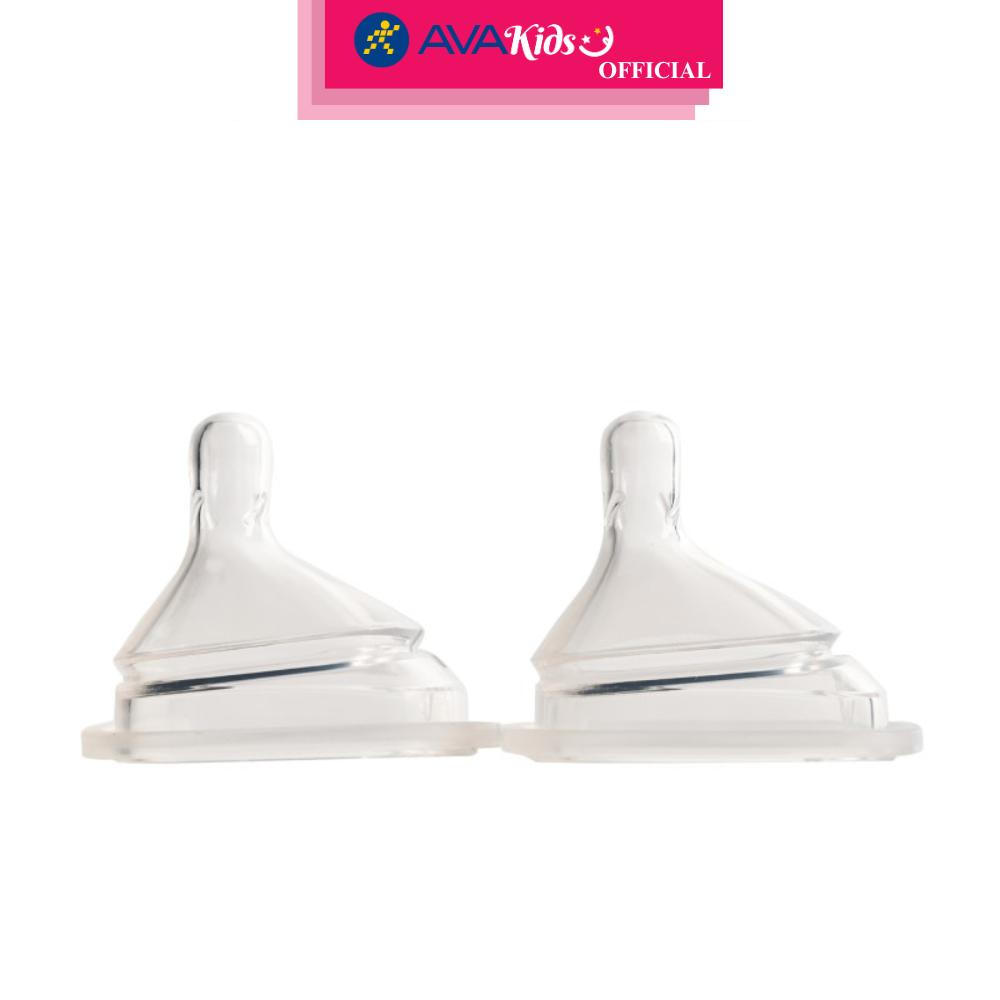 Bộ 2 núm ti Hegen cổ rộng size L (từ 6 tháng) - Hàng Chính Hãng