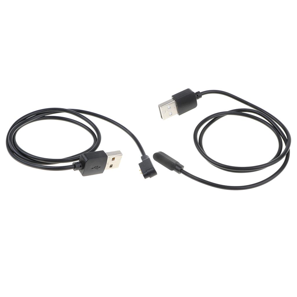 2x Smart Watch Charger, Portable Magnetic Charger Station Dock with USB Charging Cable Cord Black