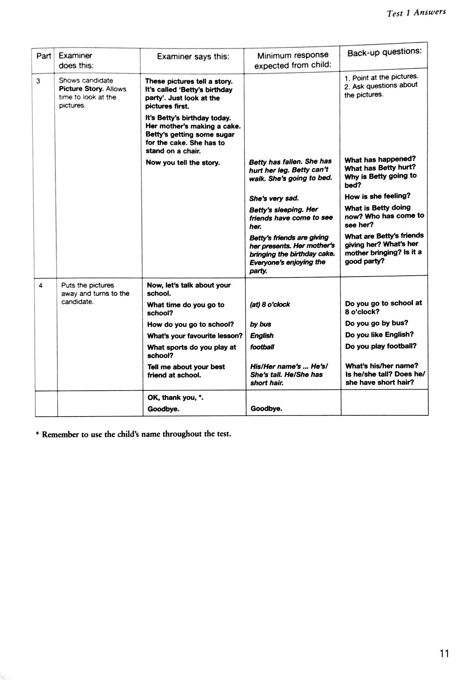 Cambridge English Flyers 1 for Revised Exam from 2018 Ans Booklet