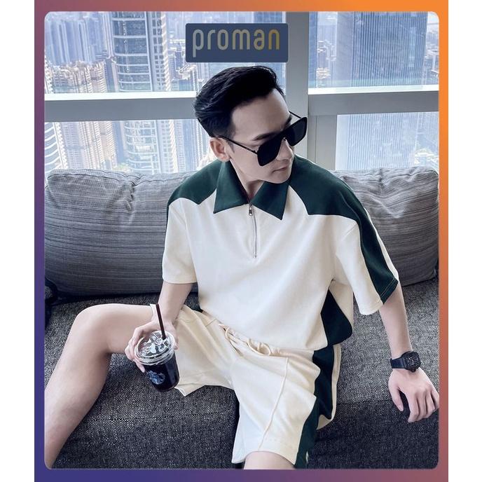 Bộ Đồ Nam Poli Kéo Khóa Siêu Cấp Xịn Xò, Bộ Thể Thao Nam Mềm Mại Chống Nhăn BO07 - PROMAN