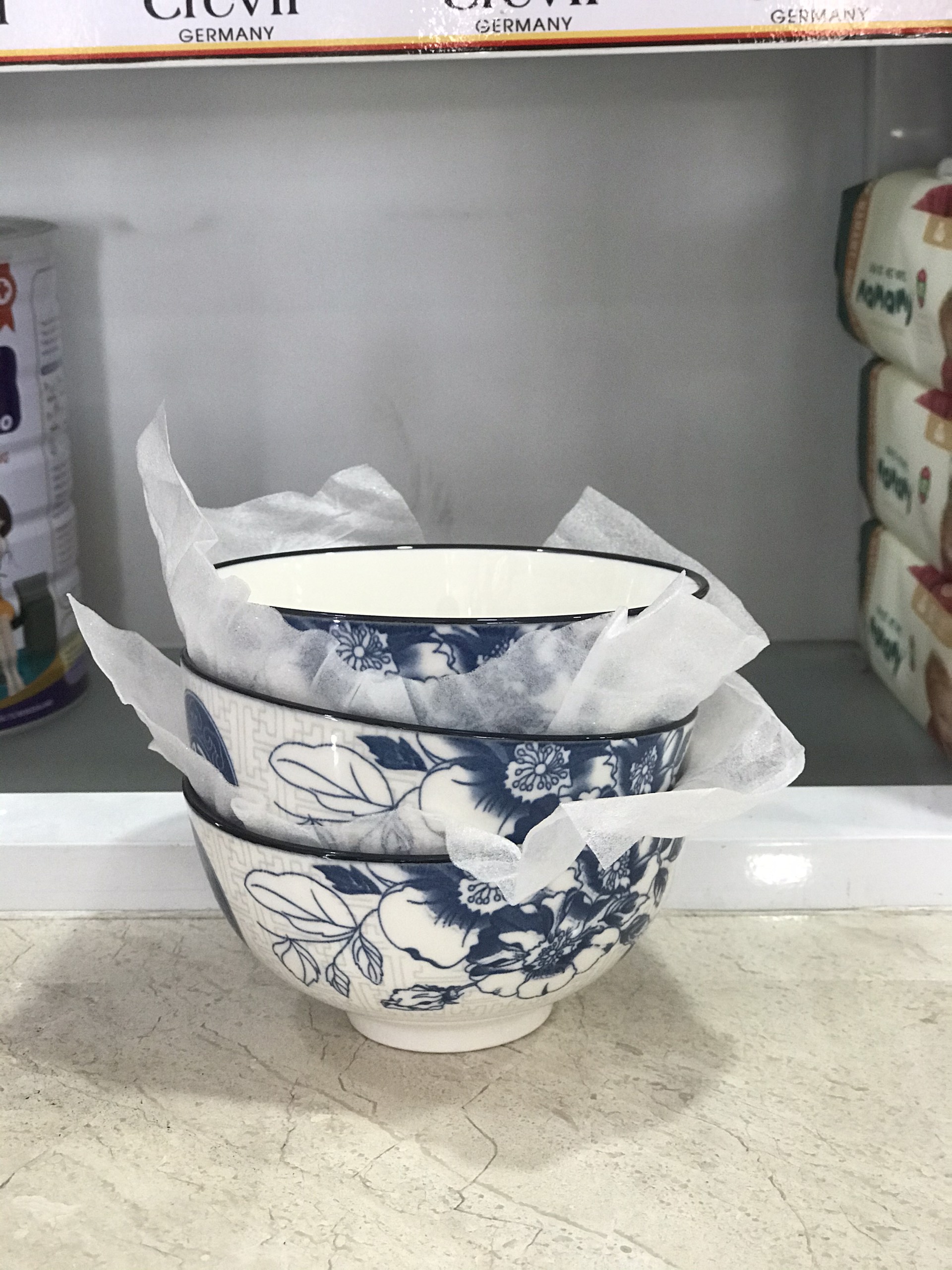 (Quà tặng) Bộ 3 cái chén sứ
