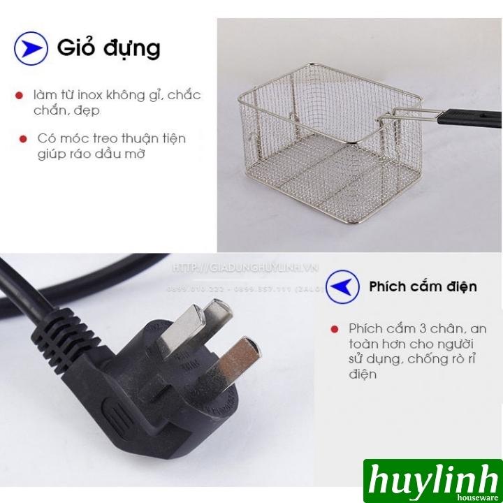 Bếp chiên nhúng đôi 2 ngăn ngập dầu Sunny SN02 - 6 lít + 6 lít