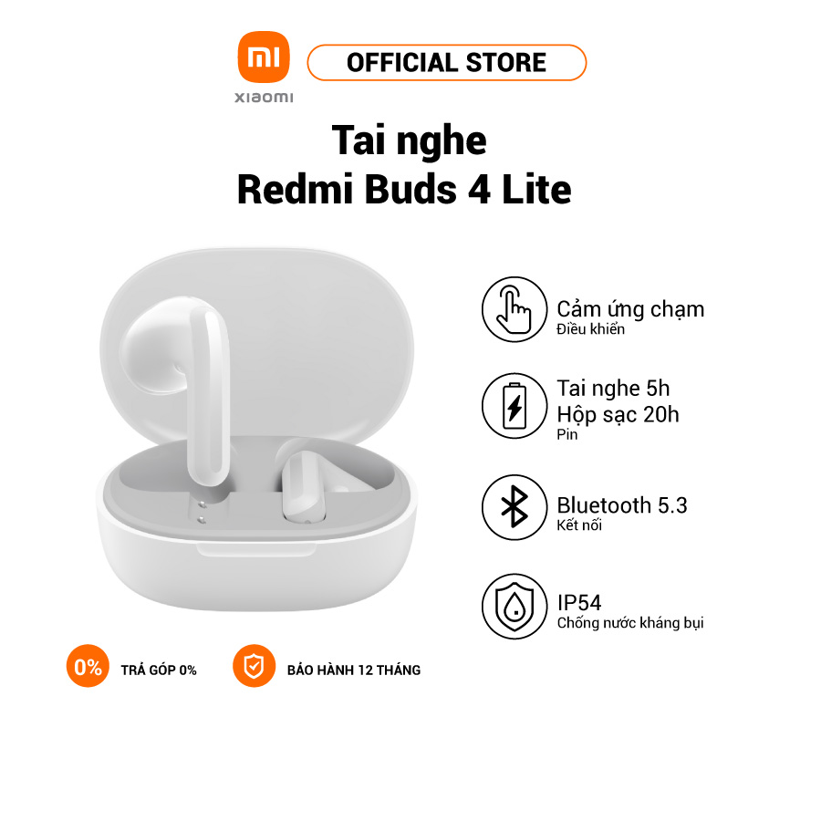 Tai nghe Bluetooth Redmi Buds 4 Lite - Hàng chính hãng