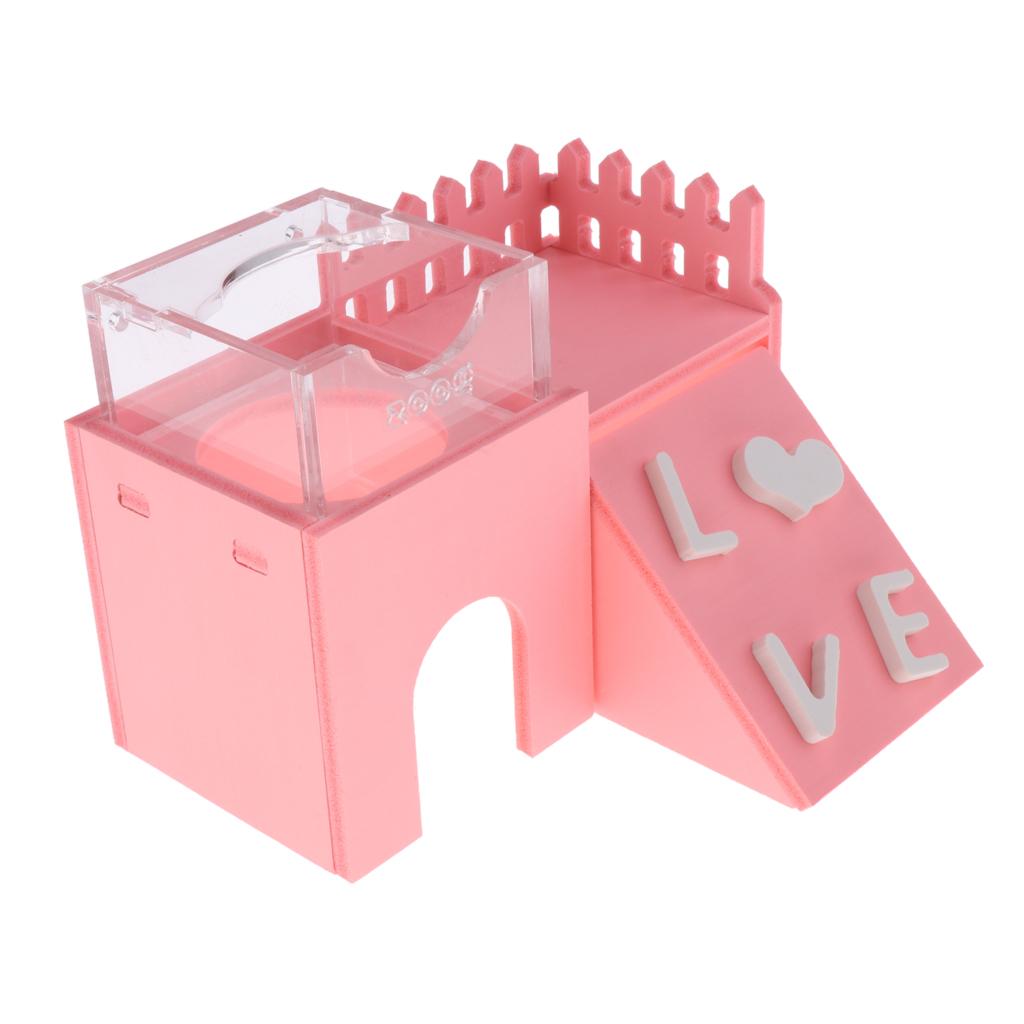 3 in 1 Hamster House Squirrel Sleeping Nest Bed Ladder Toy Feeder Bowl