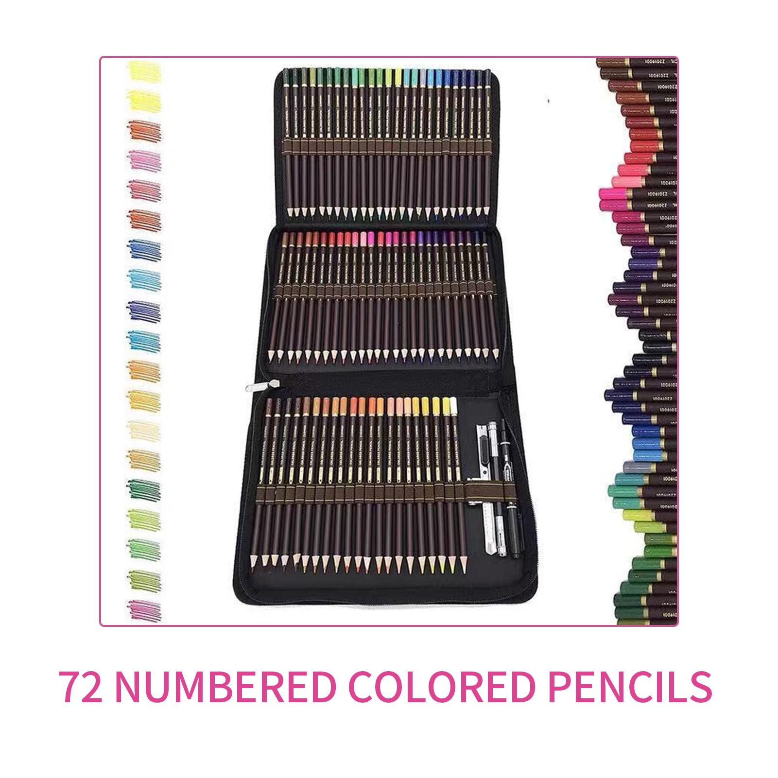72 Colors Oil Painting Drawing Pencil Stick Set Oil-based Soft Core Art Supplies for Artist Picturing Coloring Sketching