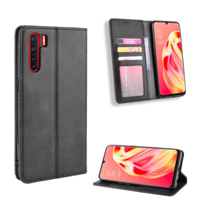 Bao da dành cho OPPO Reno 3 Flip Wallet Leather dạng ví đa năng siêu bền siêu êm