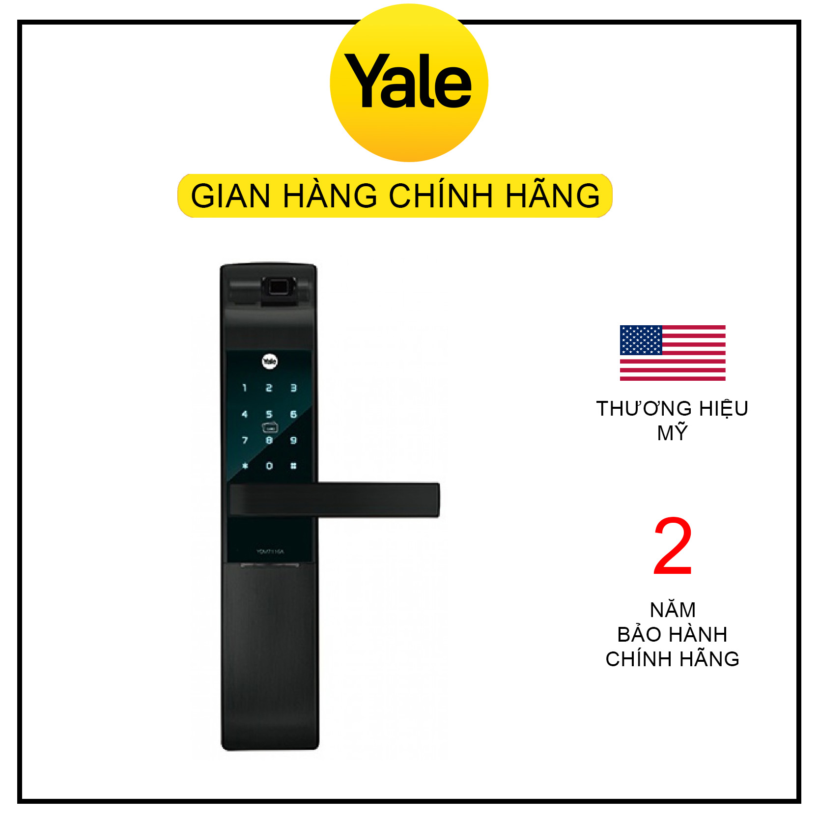 Khóa Thông Minh Yale YDM7116A MB/RB (Bảo hành 2 năm) - Hàng chính hãng