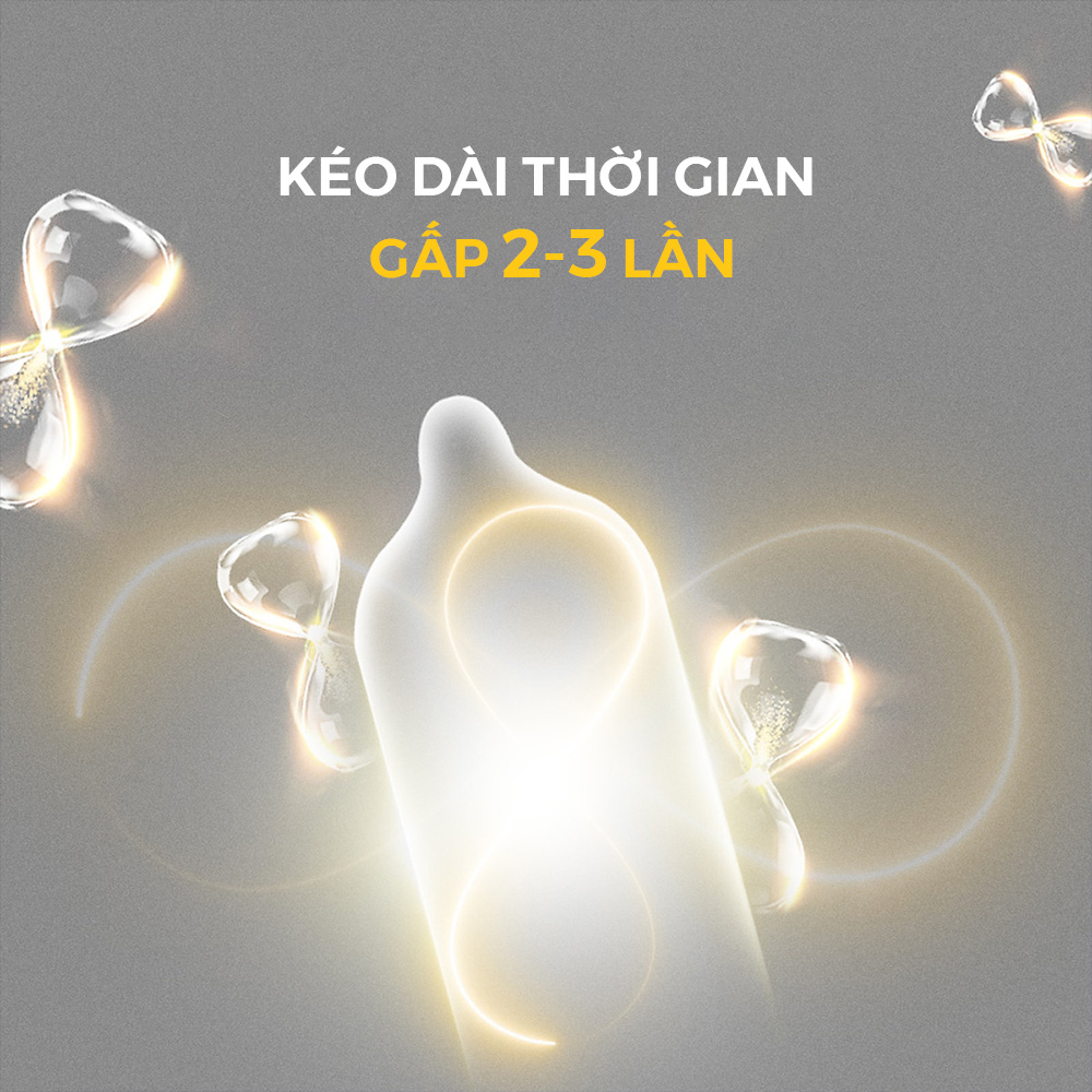 Bao cao su Shell Sensitive Prolong - Siêu mỏng 0.03mm, kéo dài thời gian - Hộp 3 cái | SHELL CHÍNH HÃNG