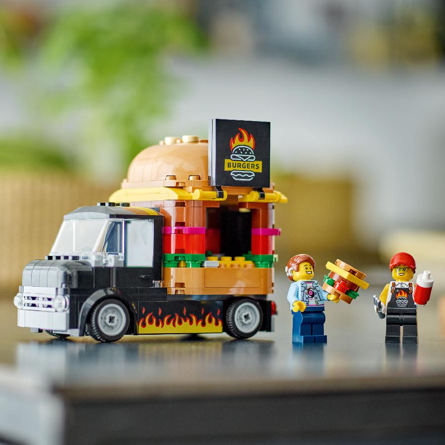 Đồ Chơi Lắp Ráp Xe Tải Burger Lưu Động LEGO CITY 60404 (194 chi tiết)