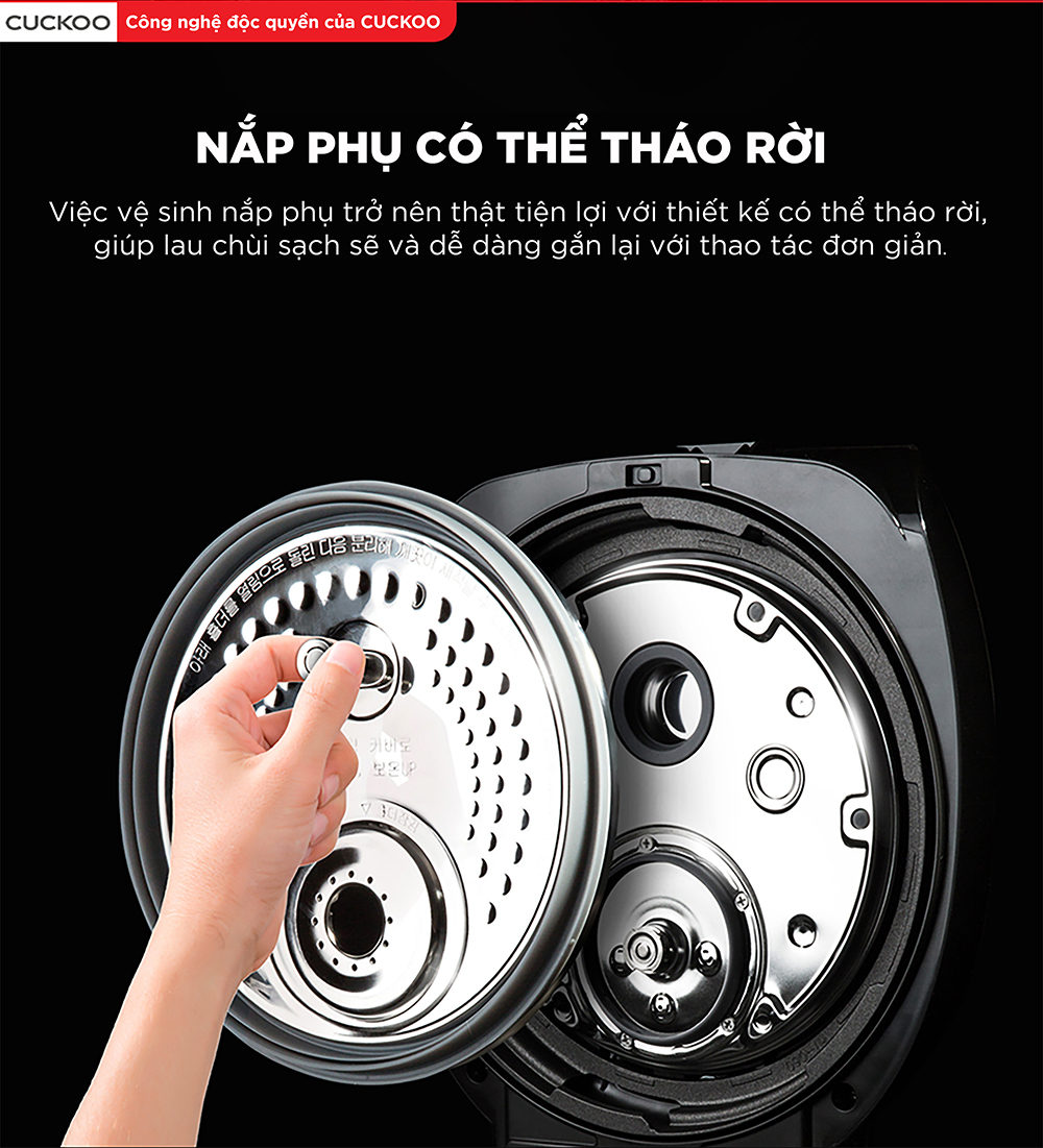 Nồi cơm điện tử áp suất cao tần Cuckoo 1.8L CRP-CHSS1009FN - Hàng chính hãng