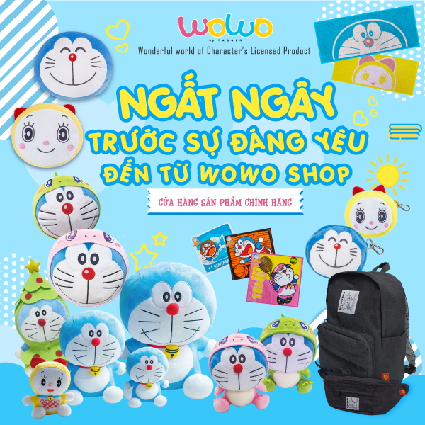 Gối Doraemon khủng long hồng