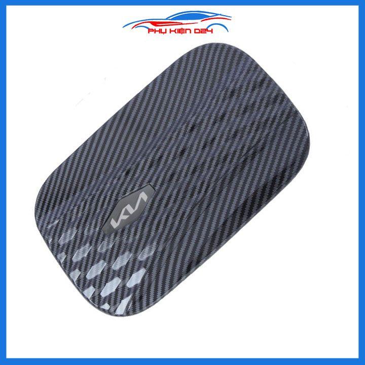 Ốp nắp xăng Carnival 2022-2023 vân cacbon bảo vệ chống trầy trang trí ô tô