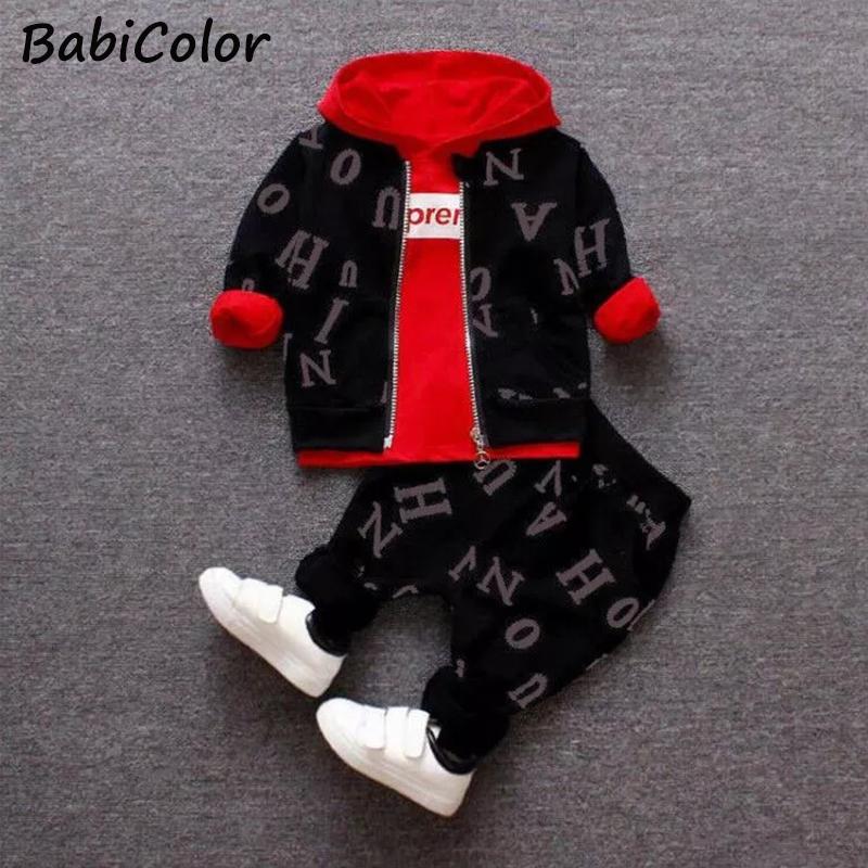 Bé Bé Trai Quần Áo Bộ Thu Xuân Sơ Sinh Cotton Thời Trang Áo Khoác + Áo + Quần 3 Tracksuits Cho Bebe Bé Trai tập Đi Giày Bộ