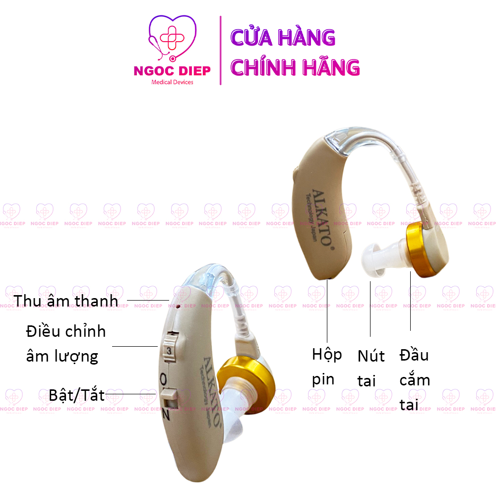Máy trợ thính gài tai ALKATO VT-113 - Tai trợ thính cho người bệnh - Hàng chính hãng
