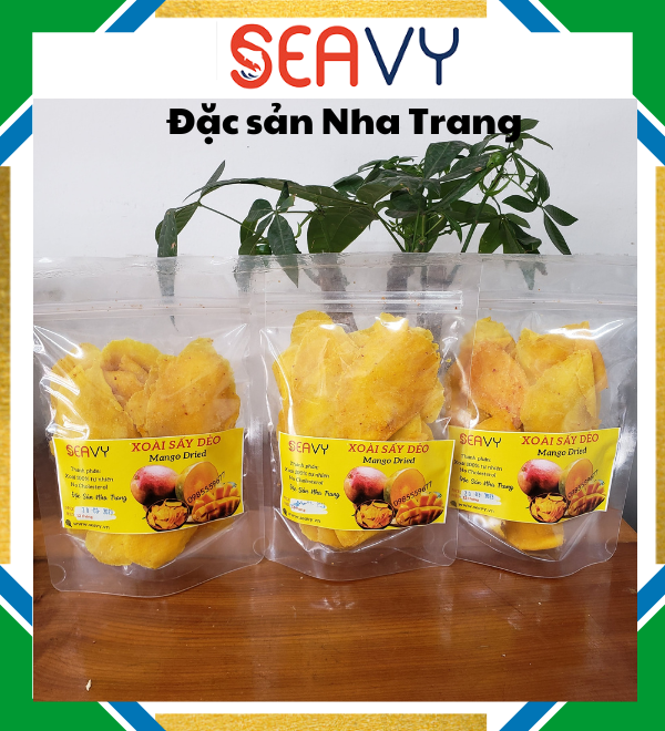 Đặc Sản Nha Trang-️ Xoài Sấy Dẻo Muối Ớt Thơm Ngon, Loại A Chua Cay Ngọt, Seavy Gói 250 Gram