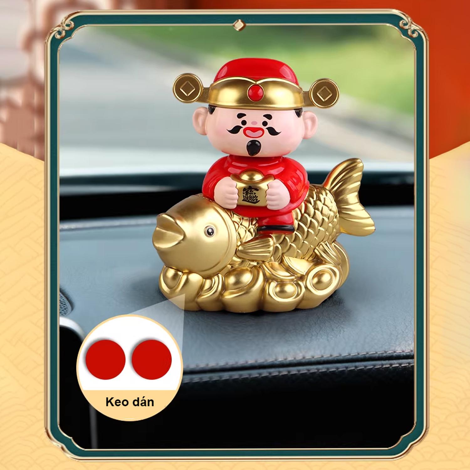 Tượng Thần Tài Cá Lắc - Trang Trí Tết - 8806 - Cá Vàng