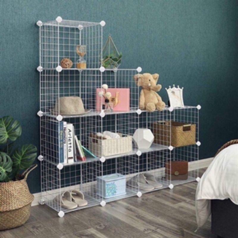 Khung lưới sắt trắng/ đen trắng trí nhà cửa size 35x35cm