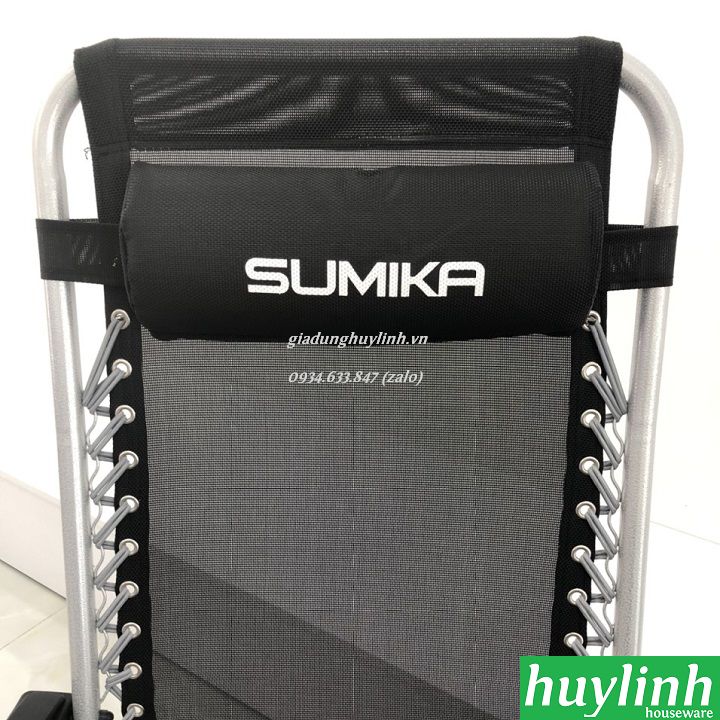 Ghế xếp gấp thư giãn Sumika 179 - Tặng khay để ly - Tải trọng 300kg - Khoá kim loại cao cấp - Hàng chính hãng