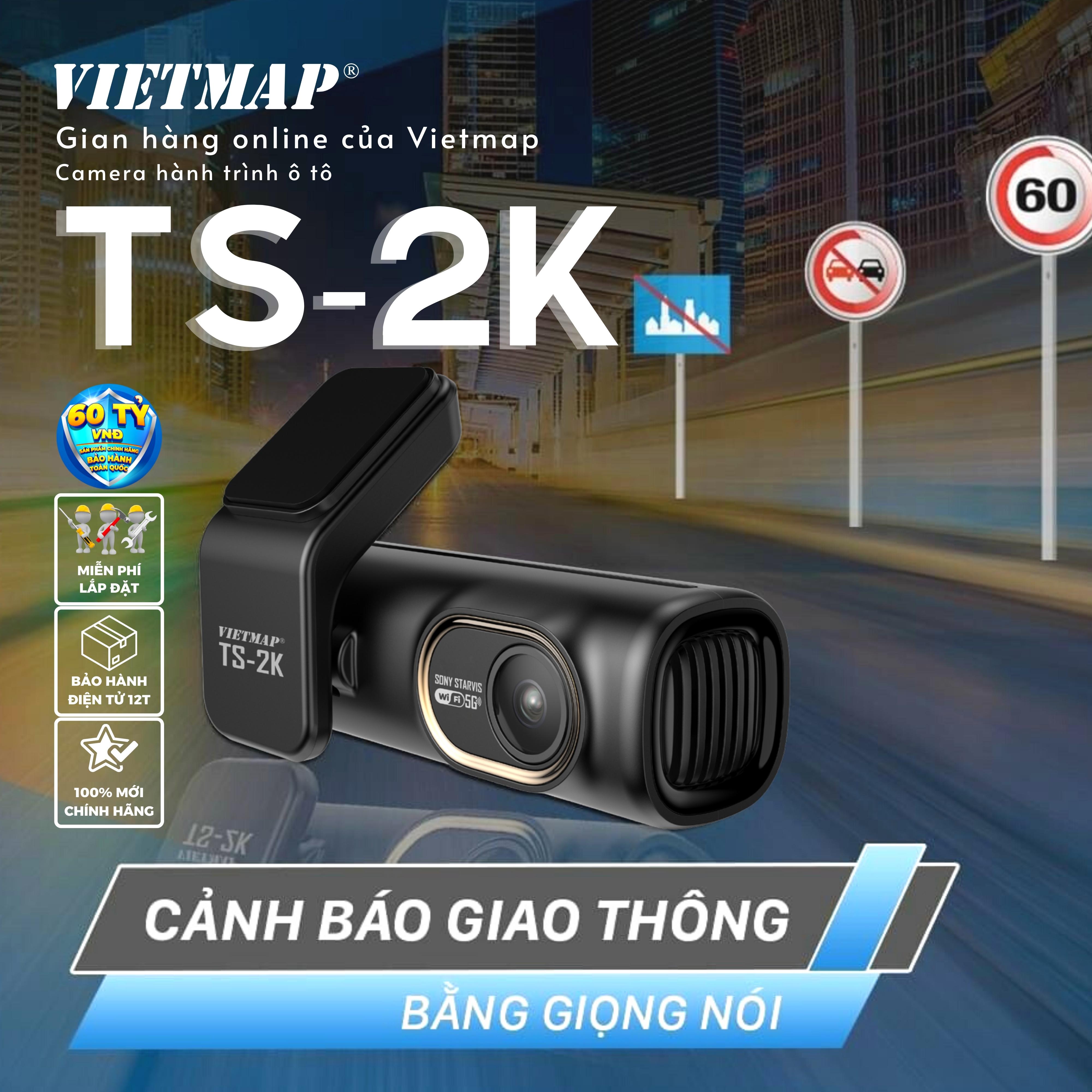 Vietmap TS-2K - Camera hành trình Cảnh báo biển báo dành cho ô tô  / Camera giao thông bằng giọng nói - Hàng Chính Hãng