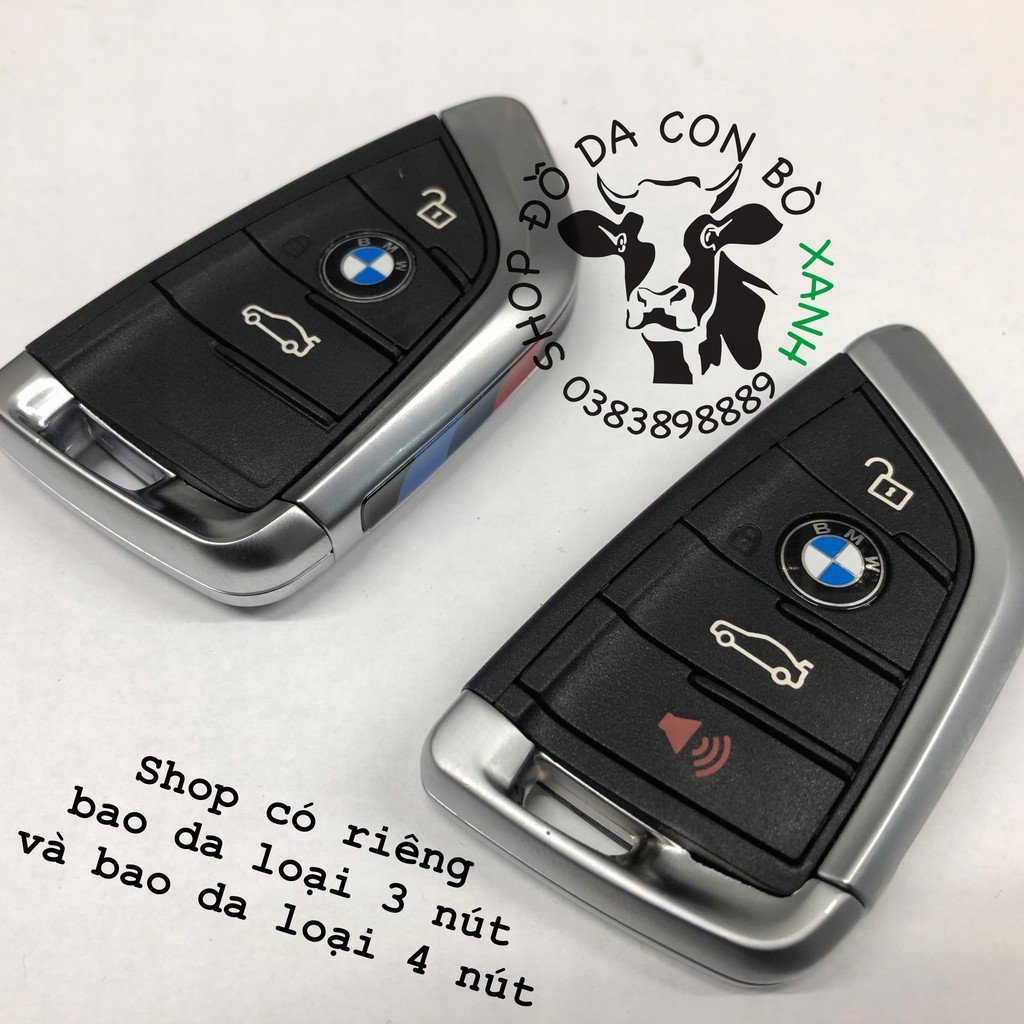 Bao da dành cho chìa khóa BMW series 3 5 7 X GT handmade da thật 003