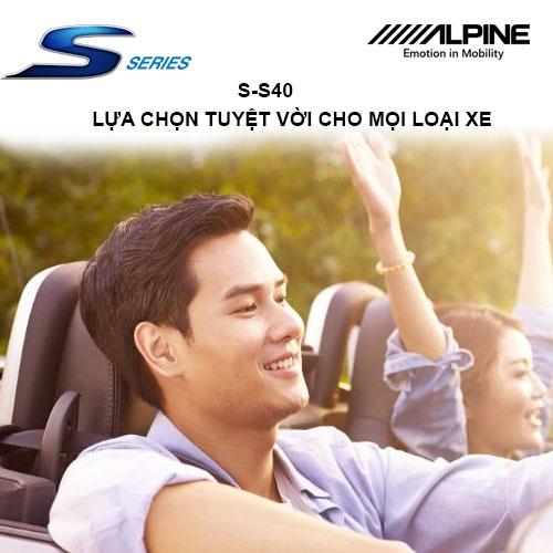 S-S40 Loa xe hơi đồng trục (toàn dải) 2 chiều 4 inch chính hãng Alpine