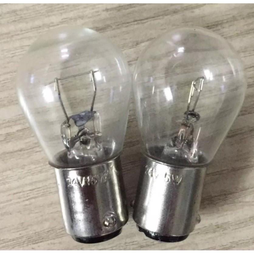 Combo 5 bóng đèn sợi đôt BA15D 24V 25W (2 tim)