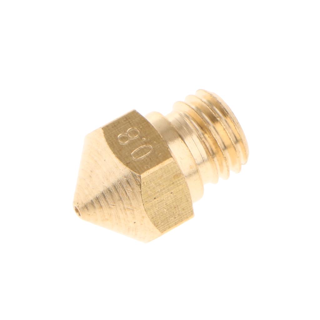 3D Printer Nozzle 0.2/0.3/0.4/0.6/0.8 mm Extruder Print Head For 1.75MM MK10
